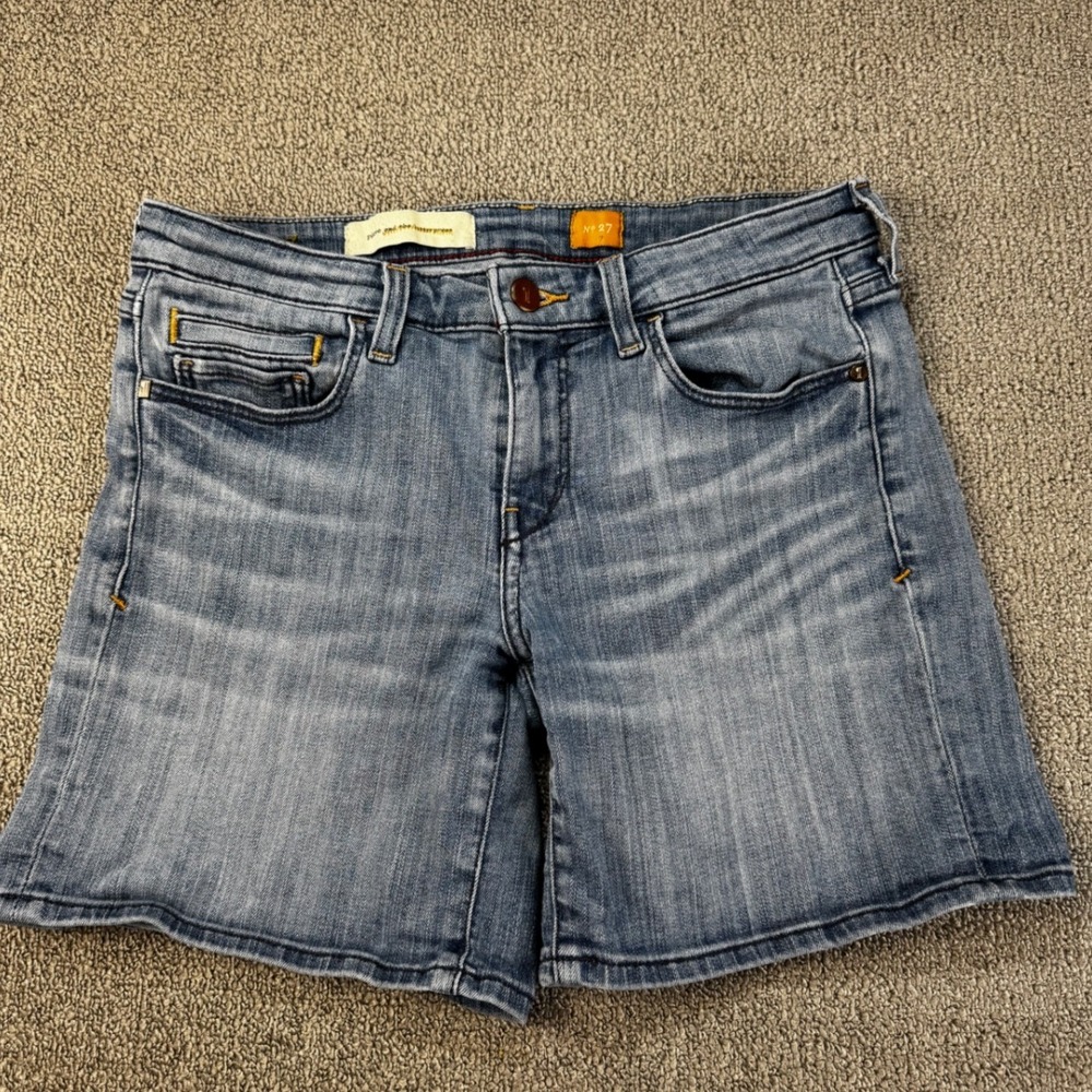 Pilcro and the Letterpress Shorts Womens Size 27 Blue Medium Wash Stretch Denim